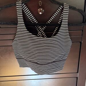 Striped Black and White Crop Top